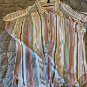 Striped Button-Up Shirt